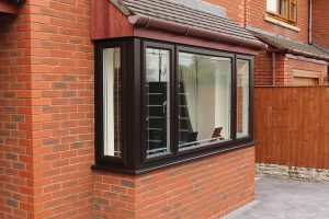 woodgrain effect bay window