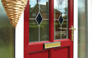 uPVC Doors red close up