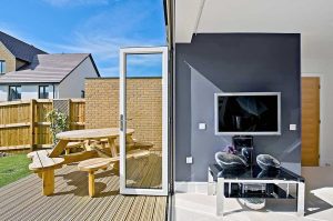 white upvc bi-fold doors